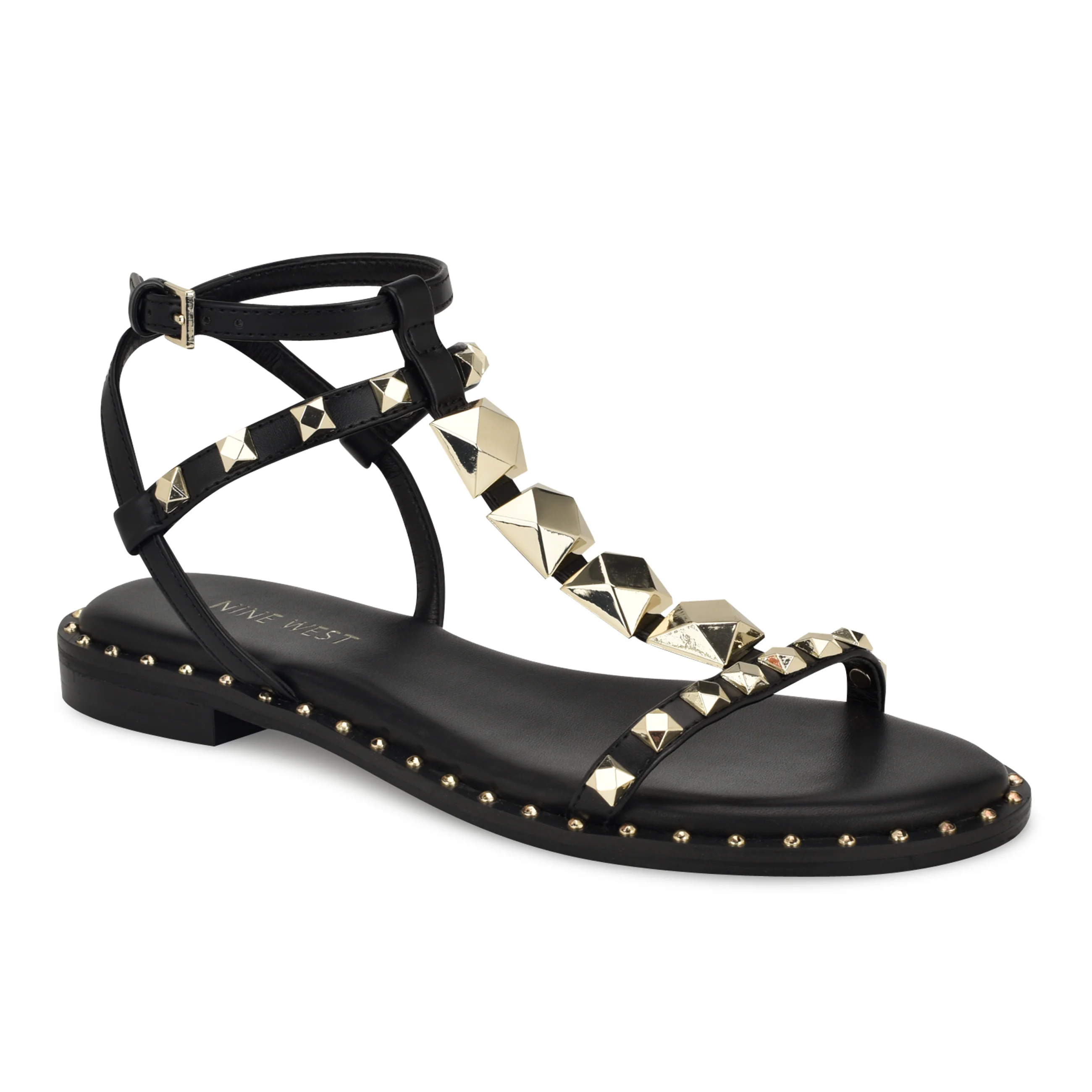 Marcila Studded Ankle Strap Sandals