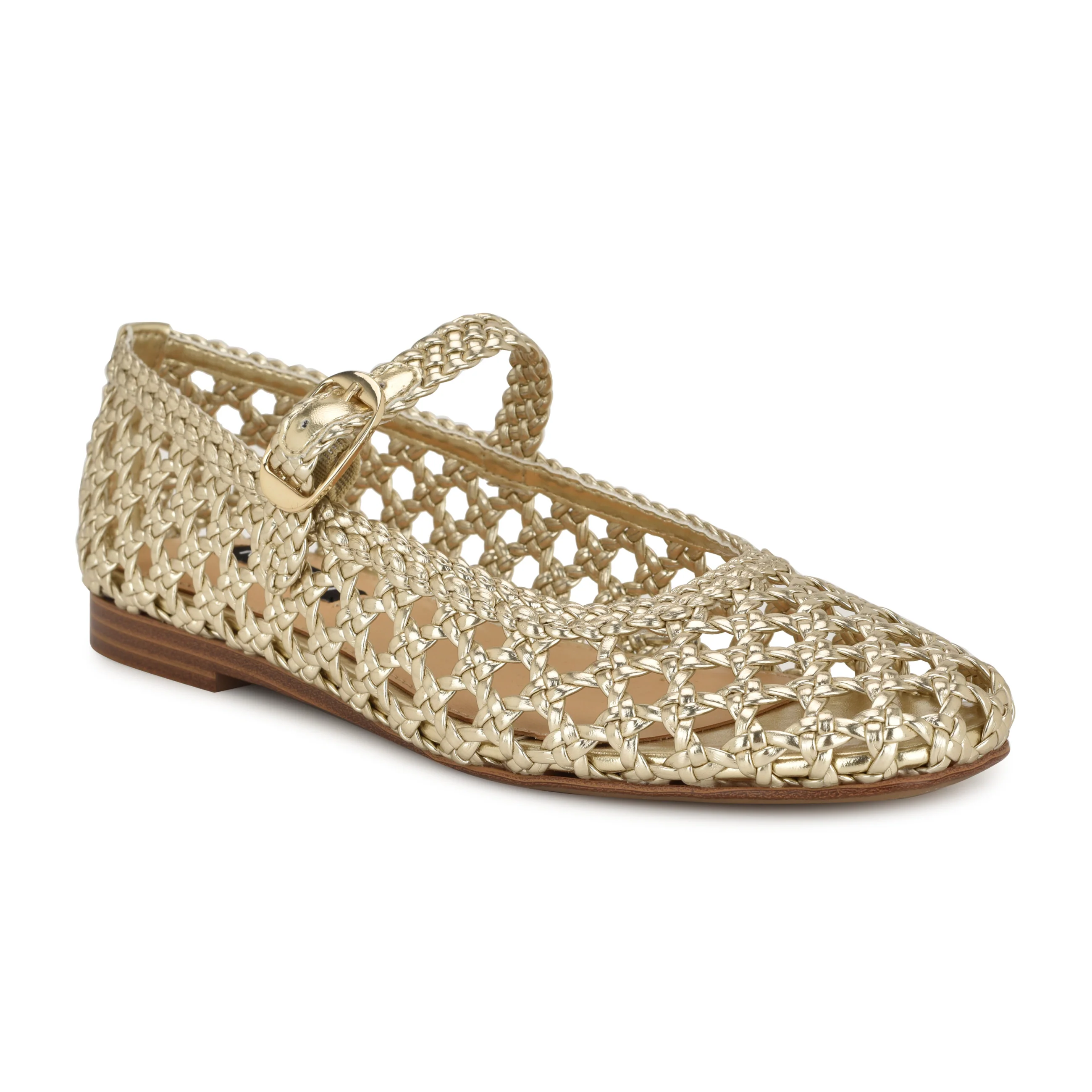 Halie Woven Mary Jane Flats