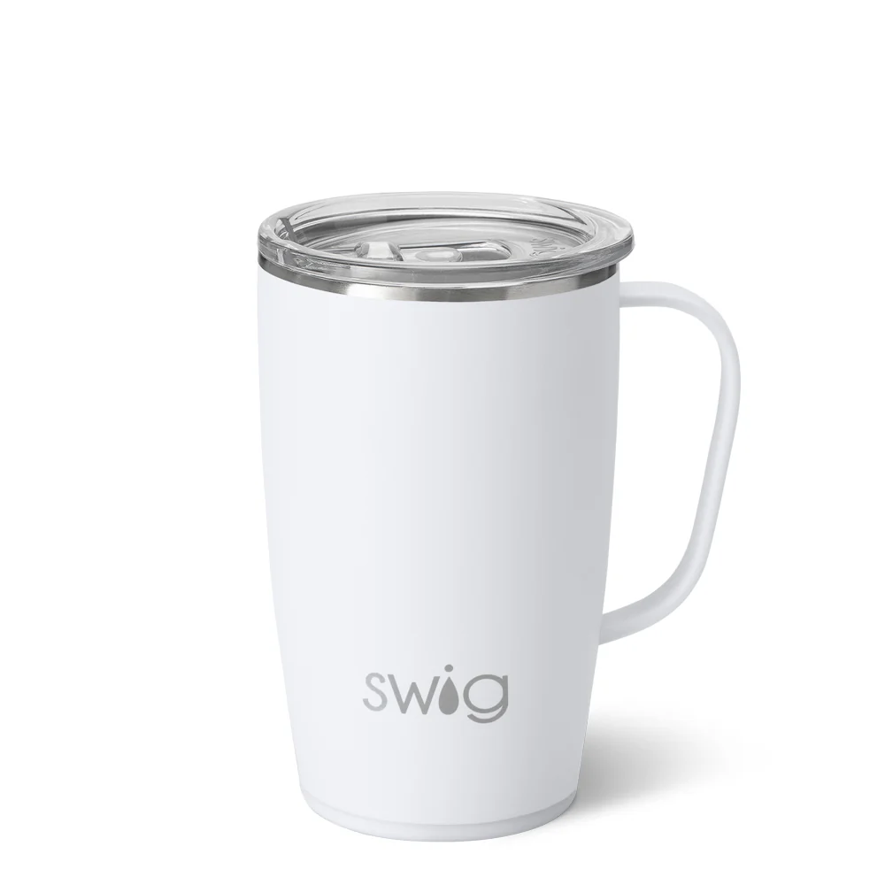White Travel Mug 18oz