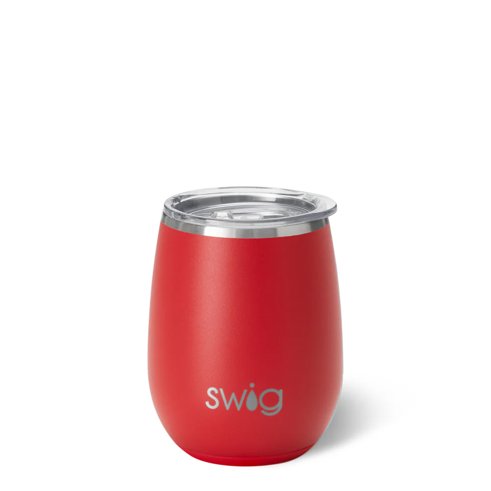 Red Stemless Wine 14oz