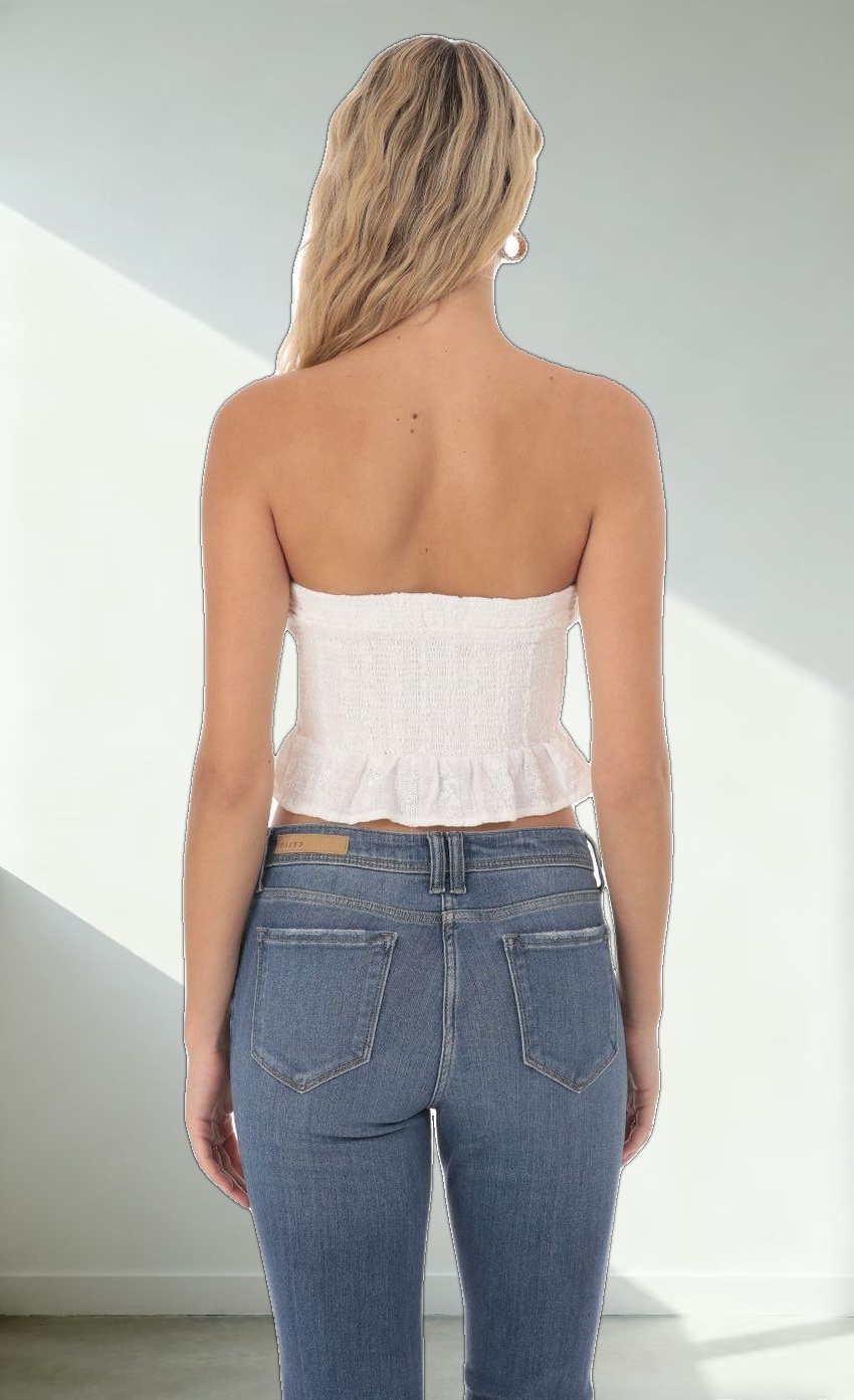 Button Up Top in White