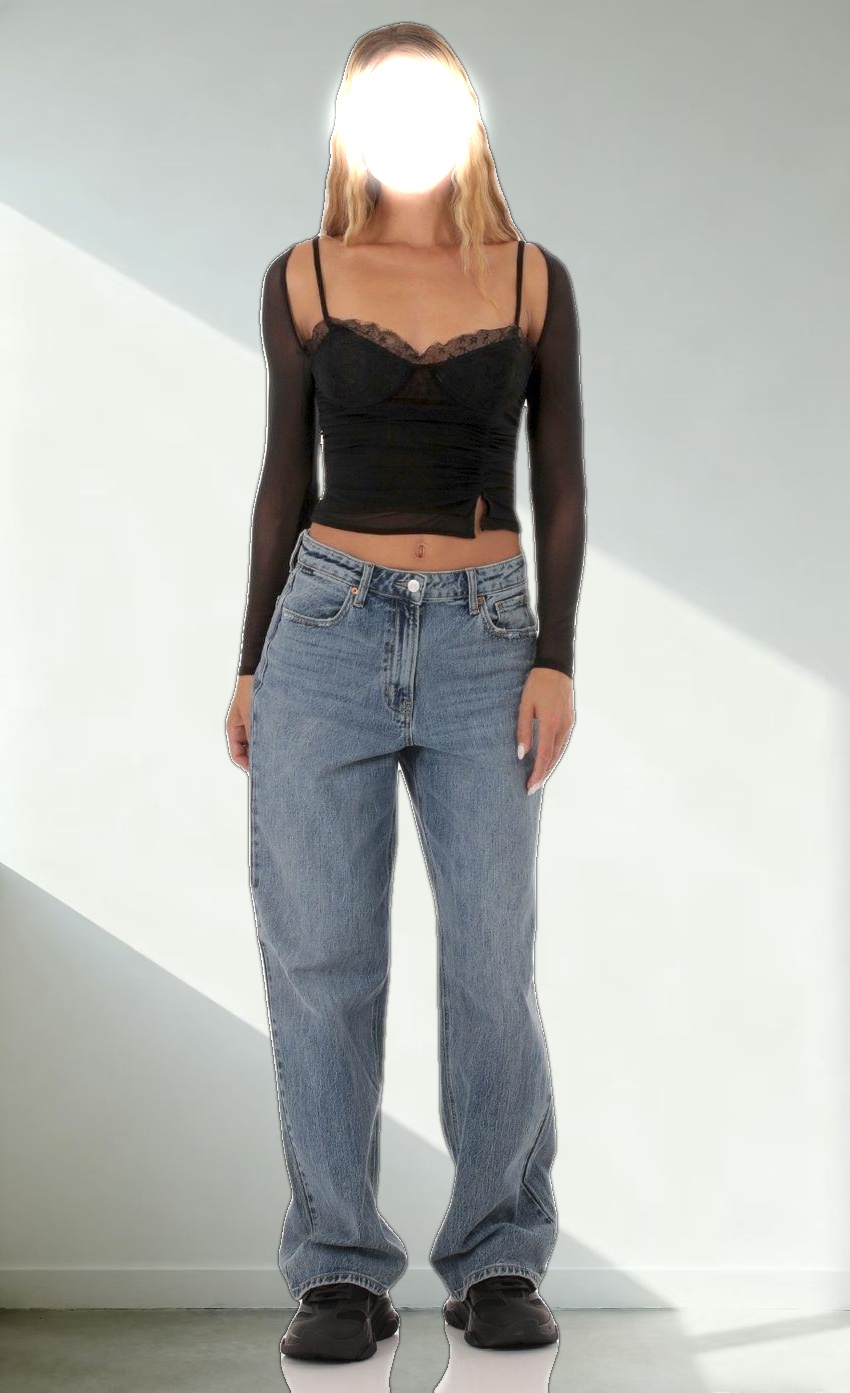 Mesh Lace Top in Black