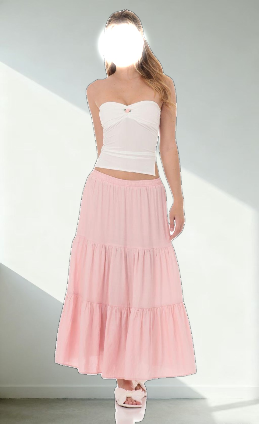 Strapless Slits Top in White