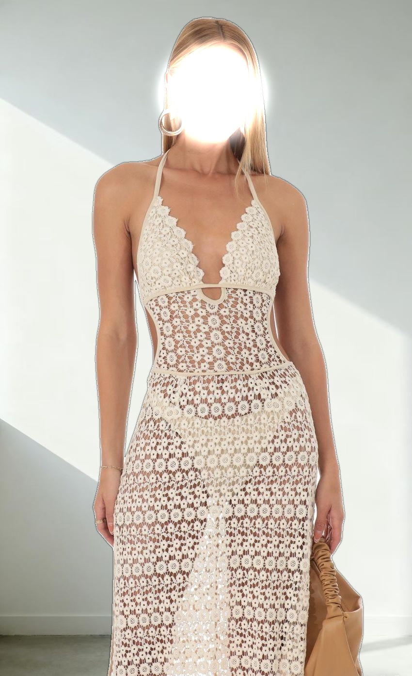 Embroidered Two Piece Set in Ivory