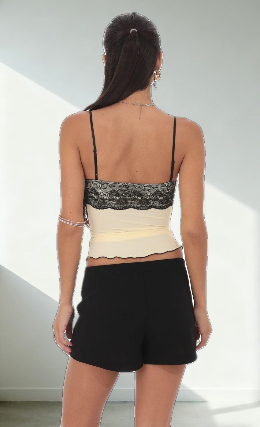 Lace Bust Top in Yellow