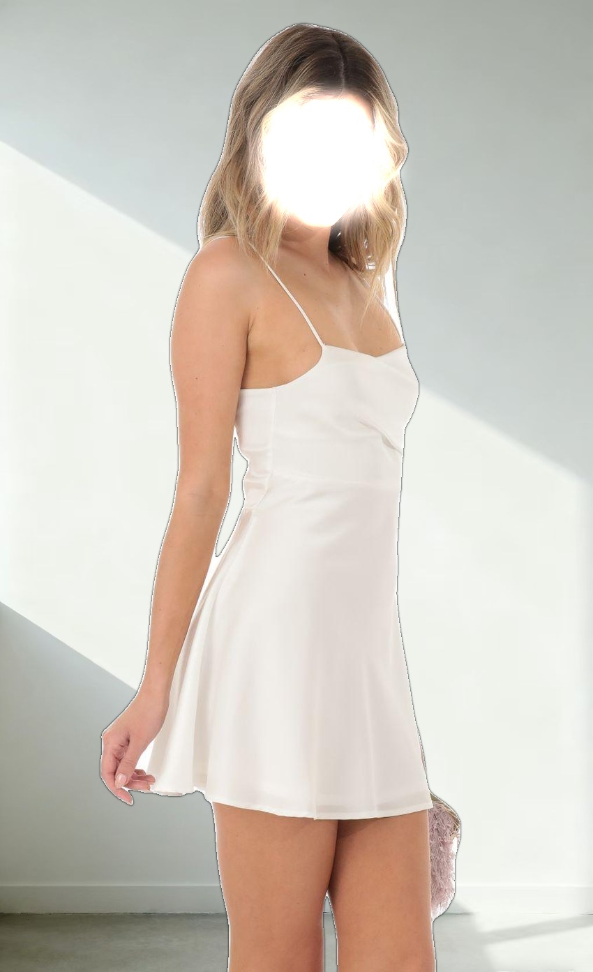 A-Line Dress in White