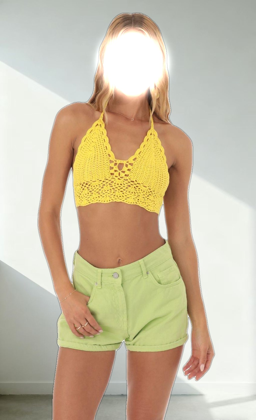 Crochet Top in Yellow