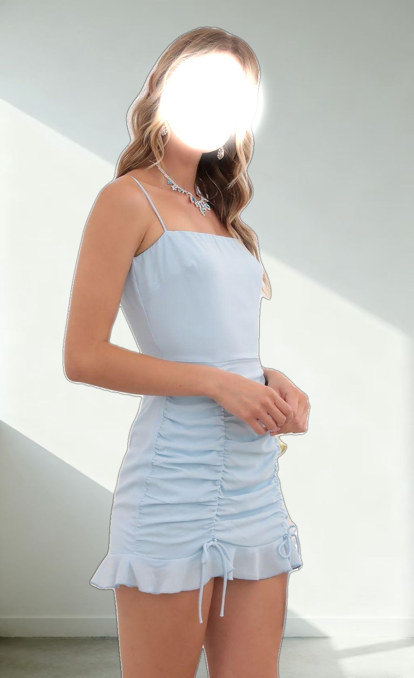 Ruffle Dress in Blue