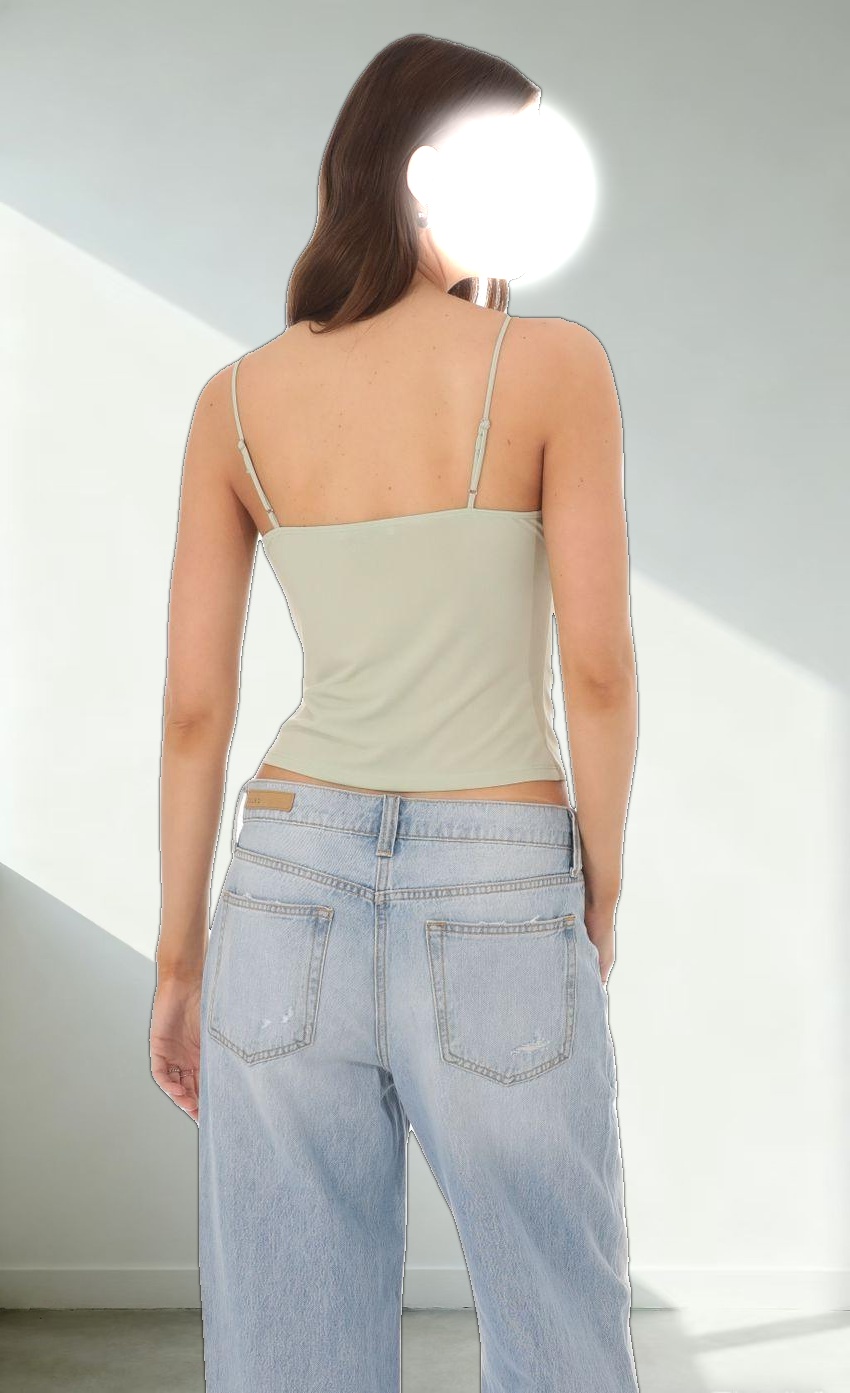 Lace Bow Top in Sage