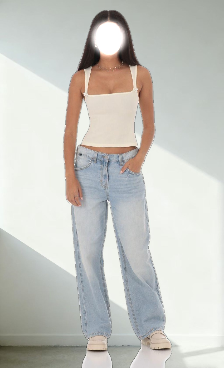 Double Bow Top in Cream