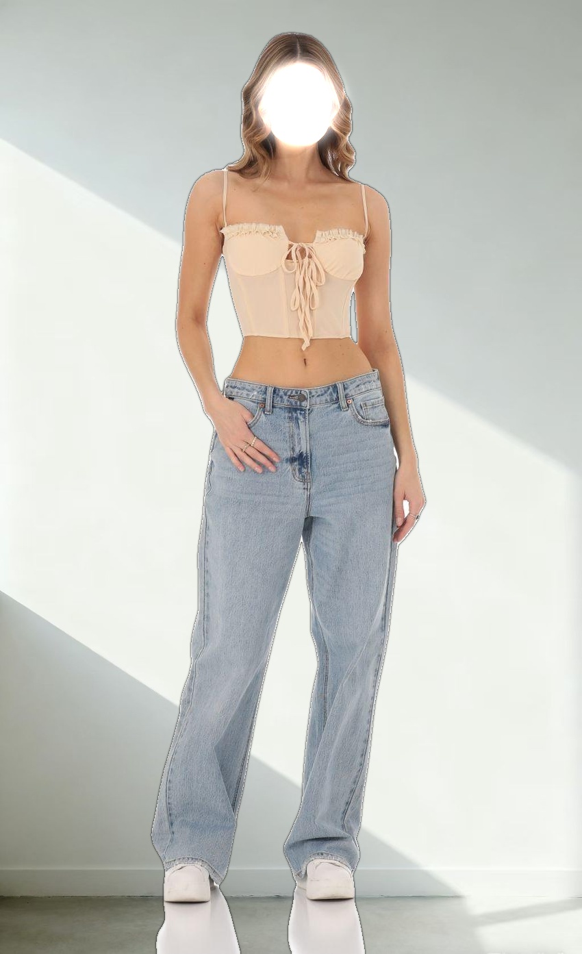 Corset Bralette Top in Nude