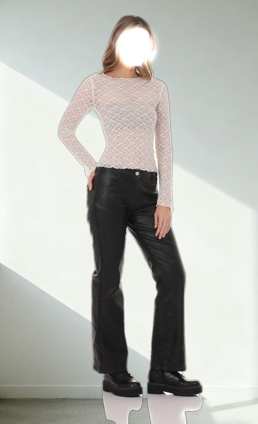 Pleather Jeans in Black