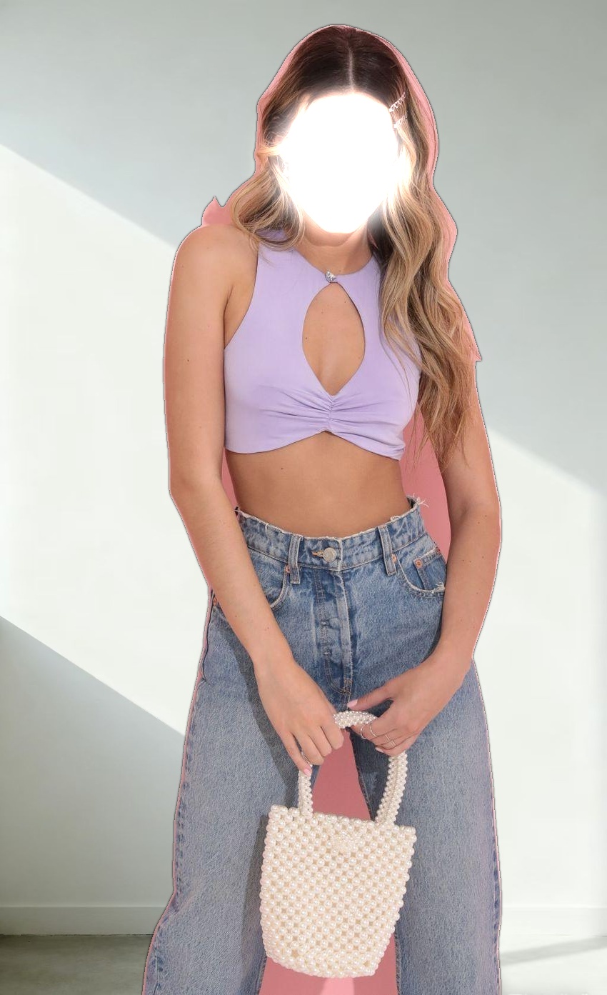 Racer Back Top in Lavender