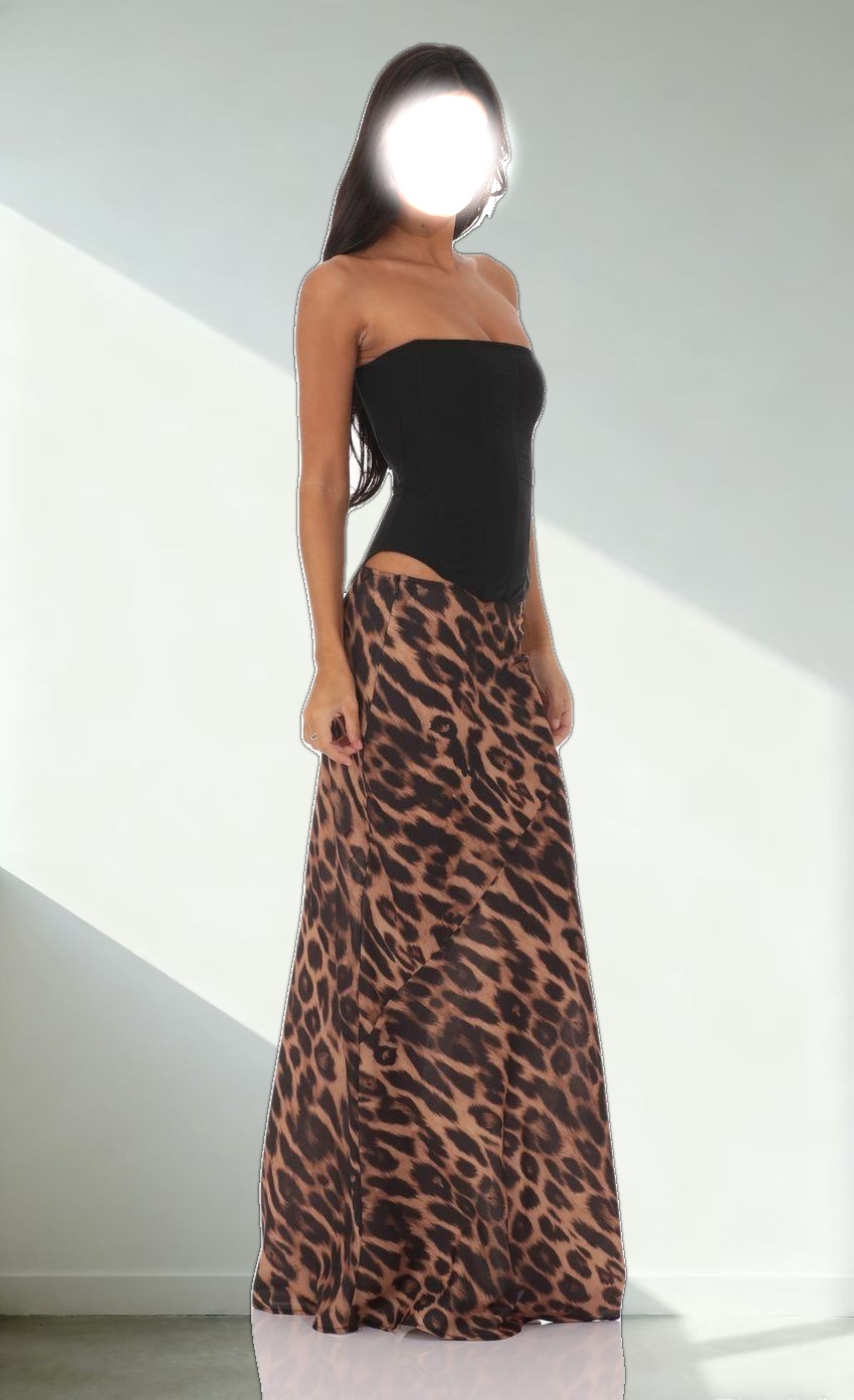 Cheetah Print Maxi Skirt