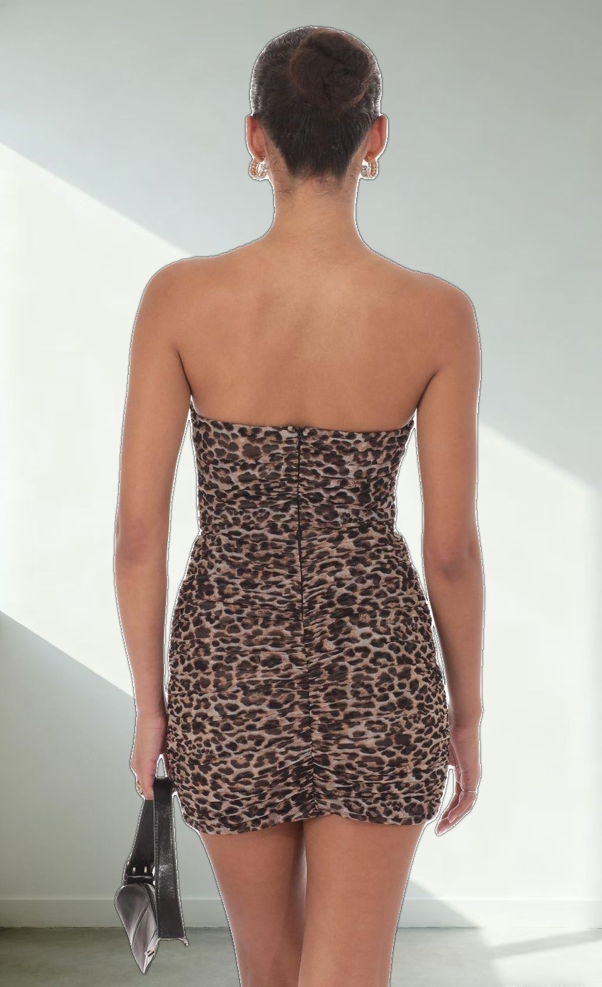 Mesh Corset in Cheetah Print