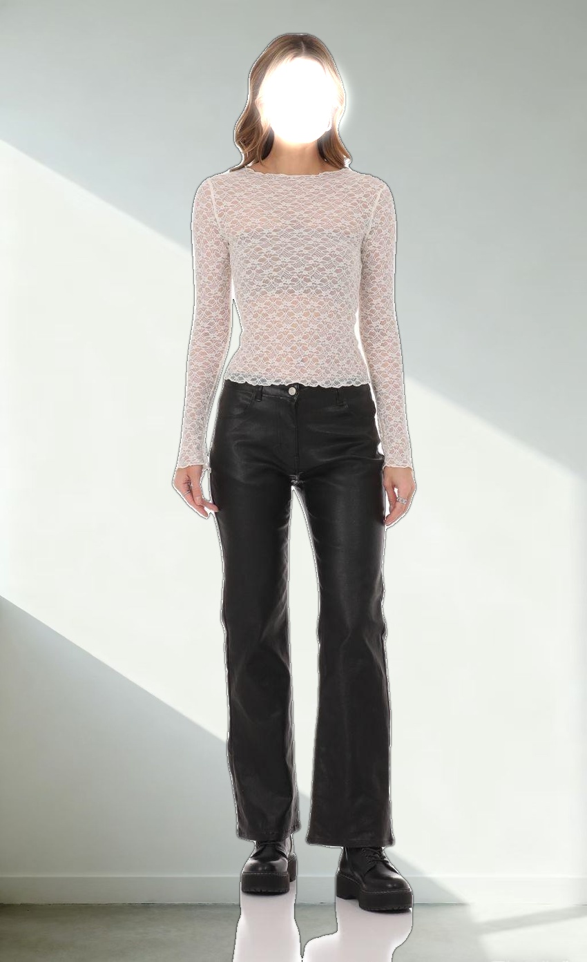 Pleather Jeans in Black