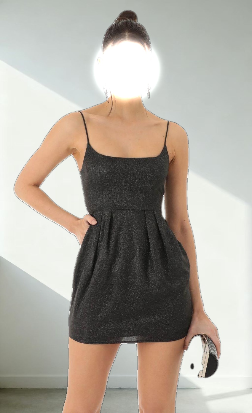 Glitter Dress in Black