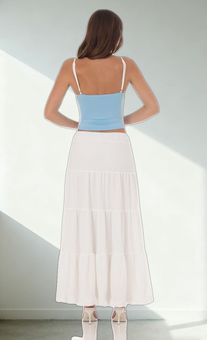 Outline Crop Top in Sky Blue