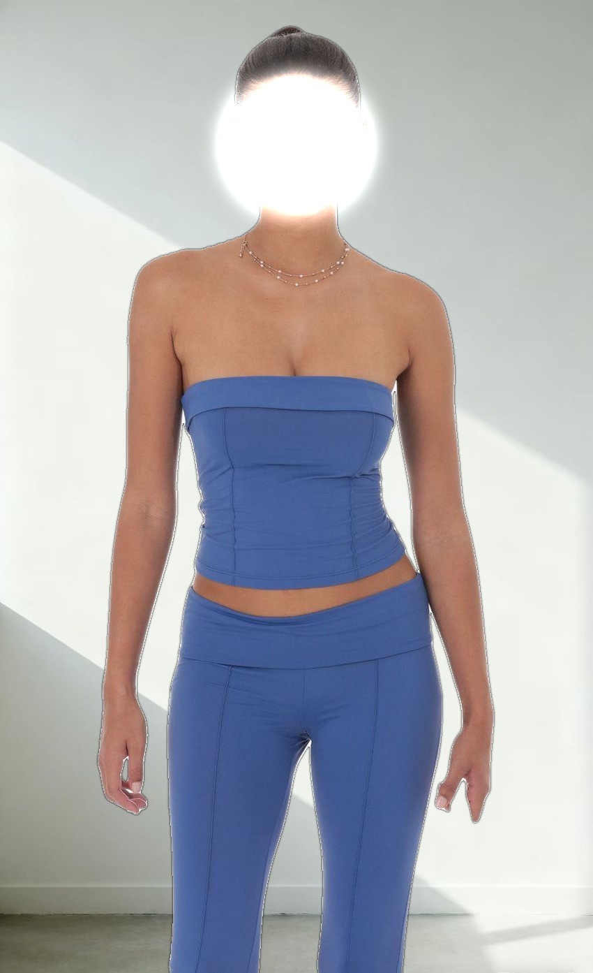 Strapless Two Piece Set in Navy