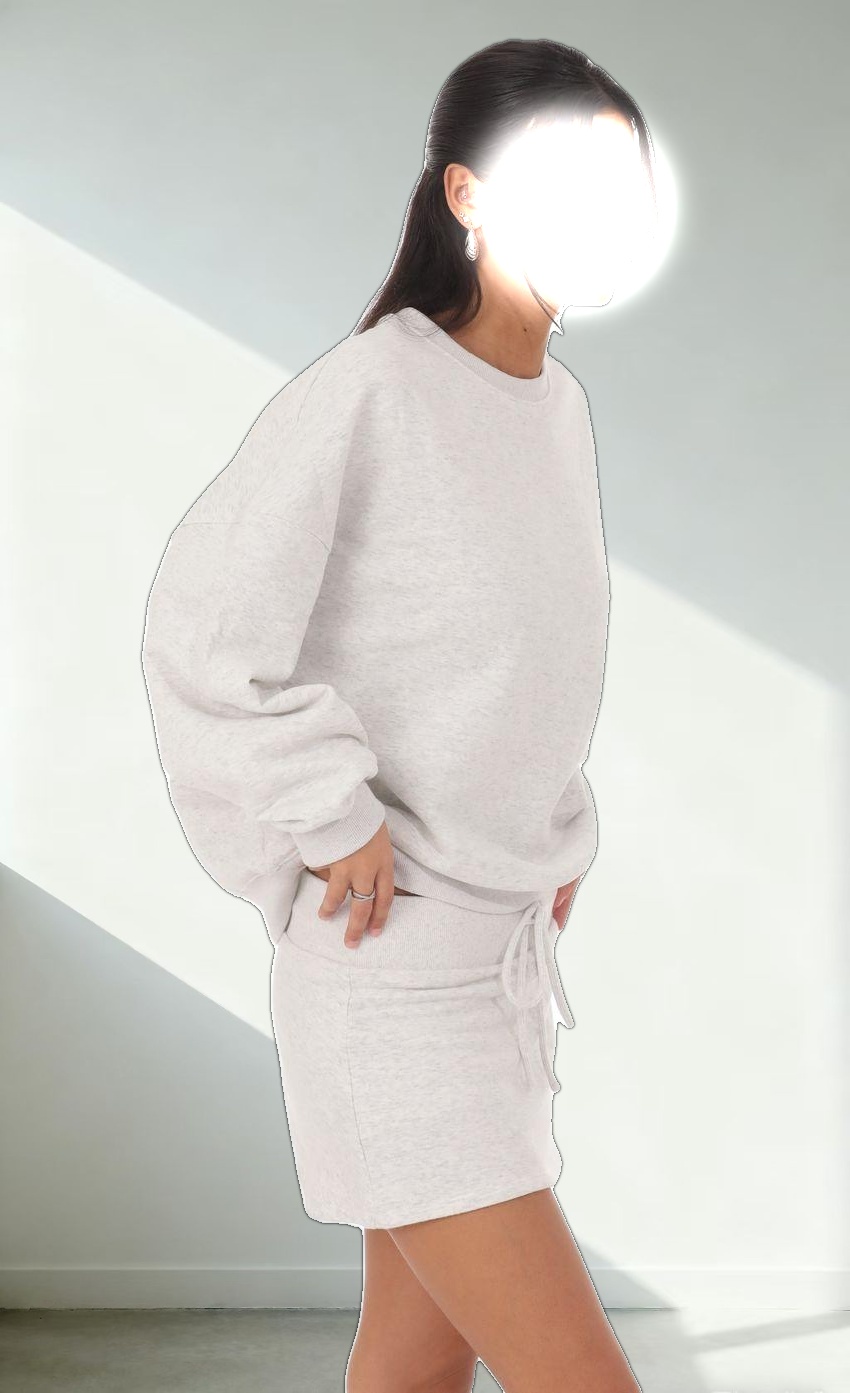 Fleece Skort in Heather Grey