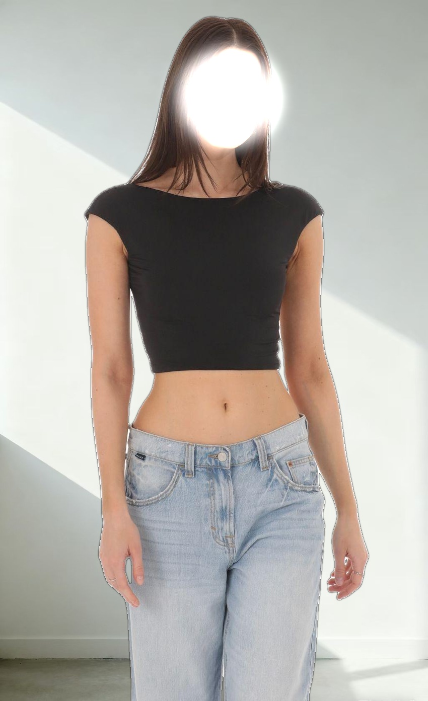 Open Back Top in Black