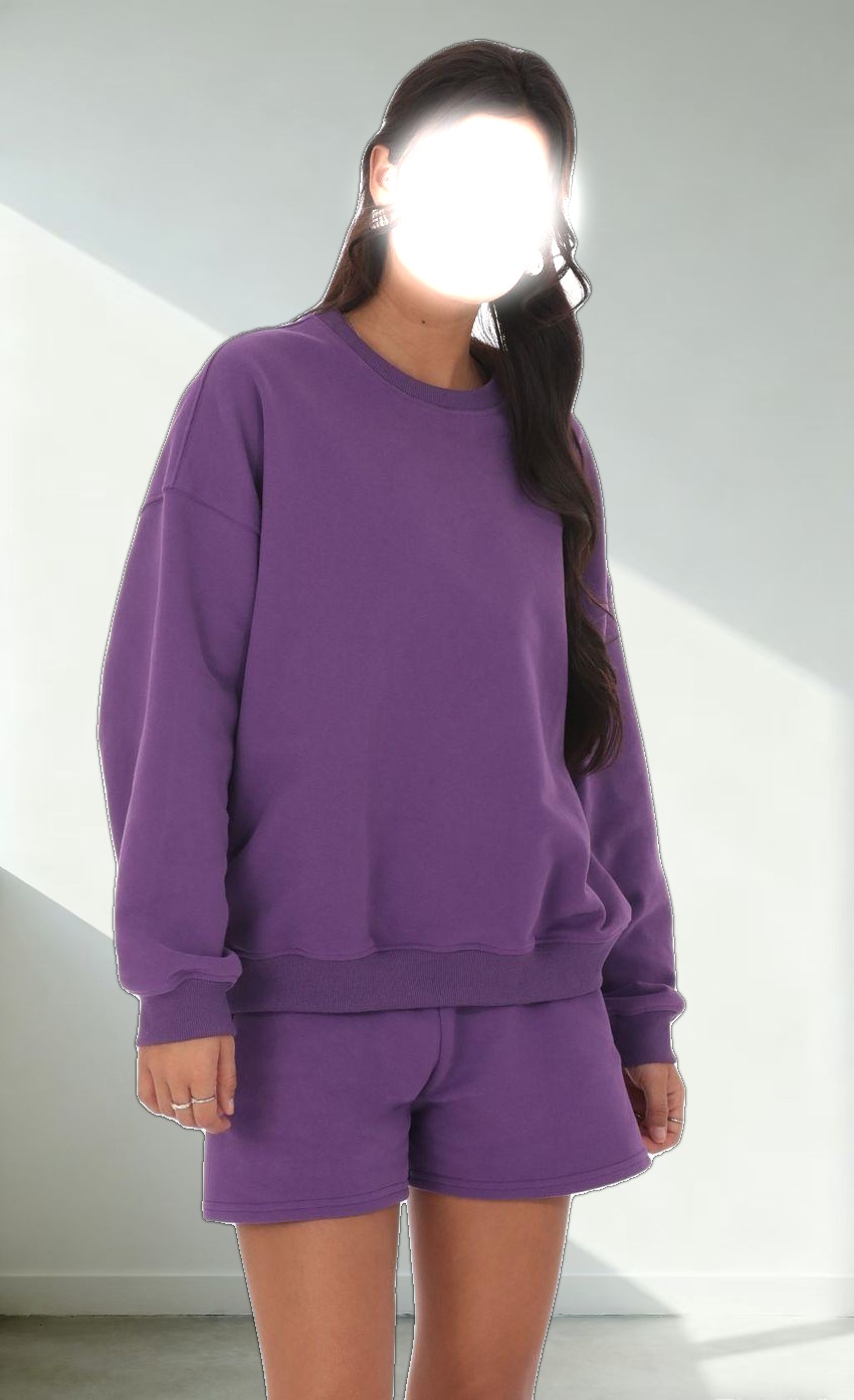 Fleece Jumper in Purple