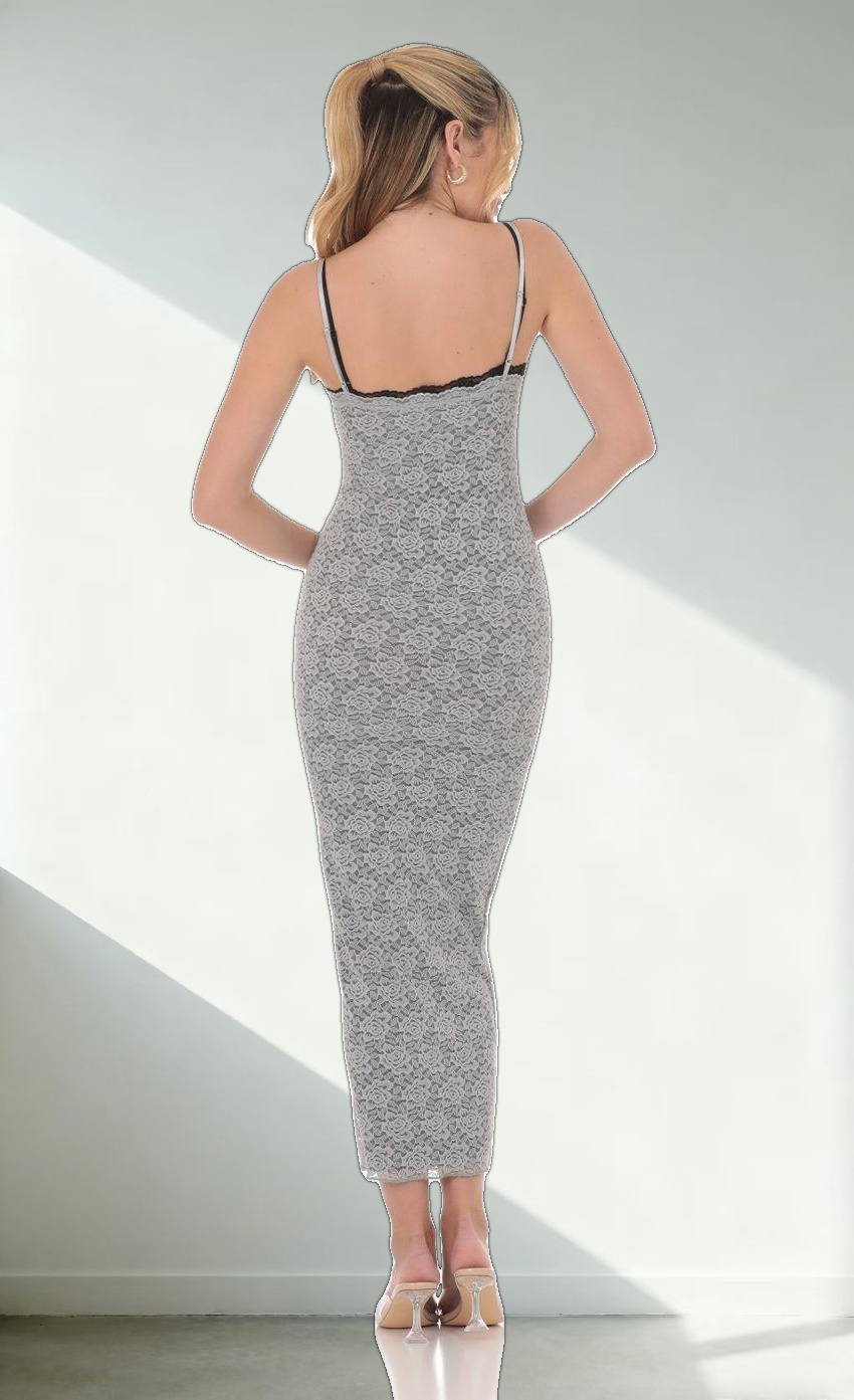 Double Layered Lace maxi Dress