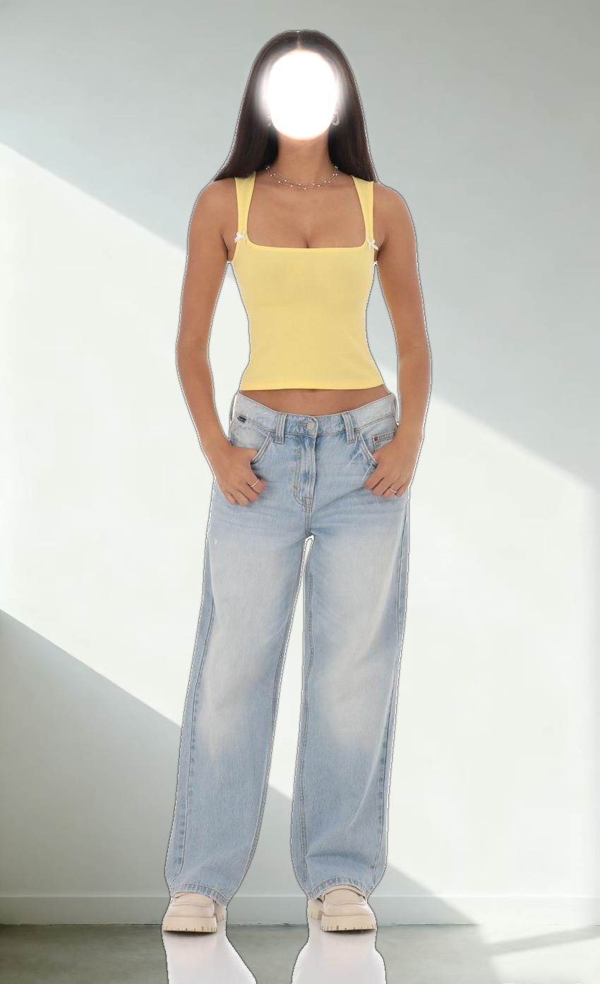 Double Bow Top in Yellow