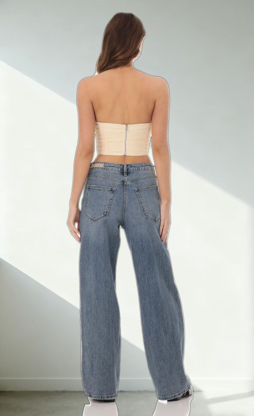 Chiffon Corset Top in Cream