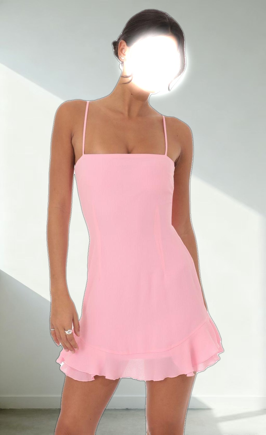 Ruffle Dress in Pink