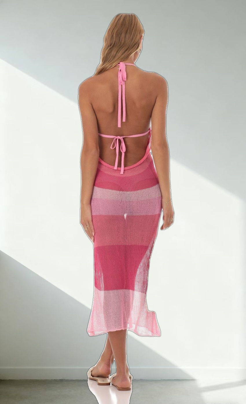 Crochet Dress in Pink