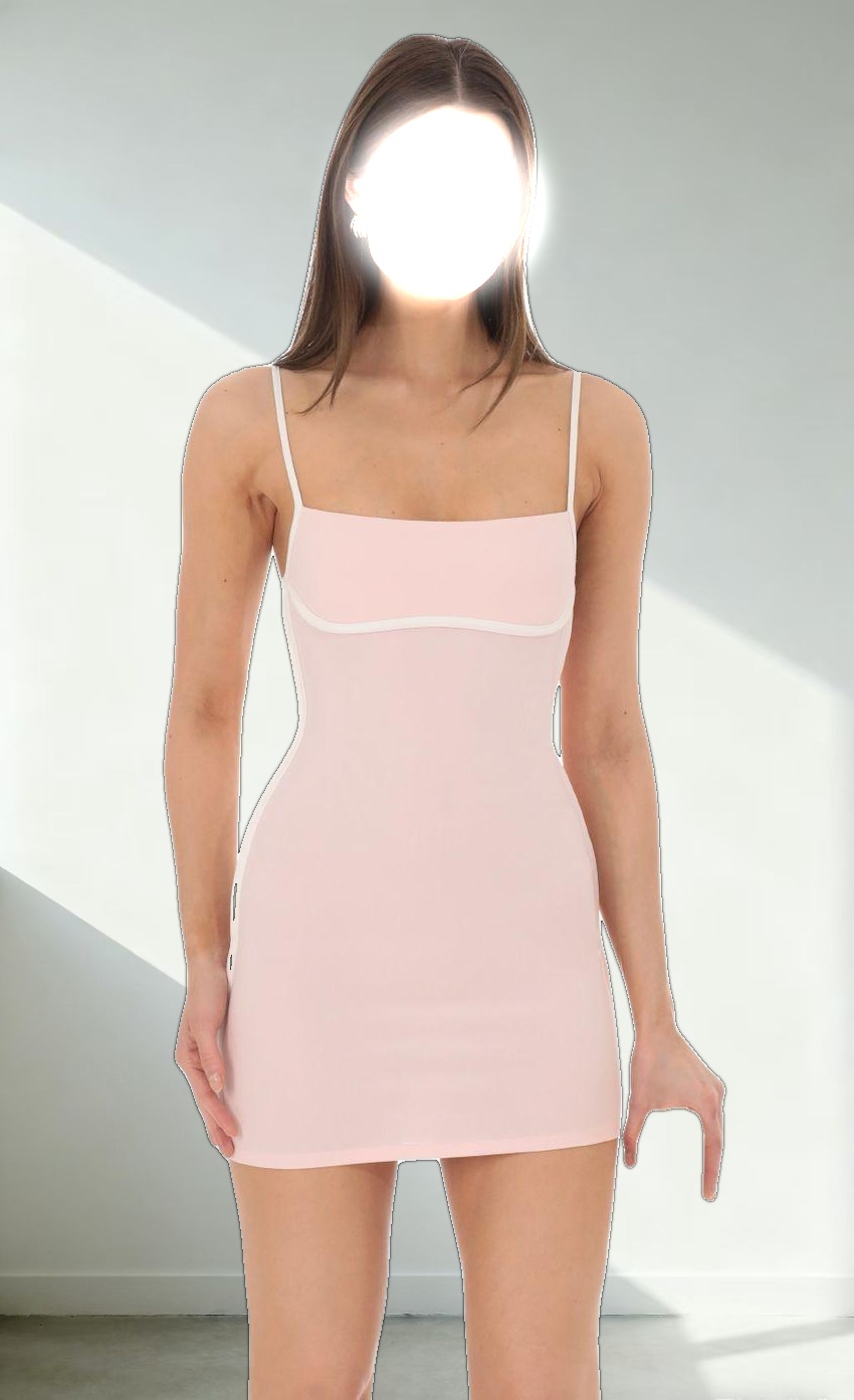 Outline Bodycon Dress in Pink