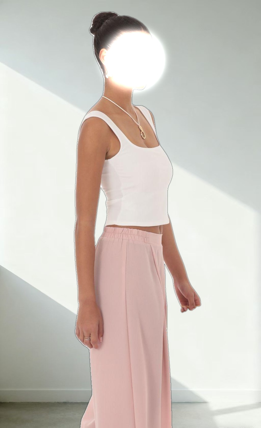 Scoop Tank Top in White