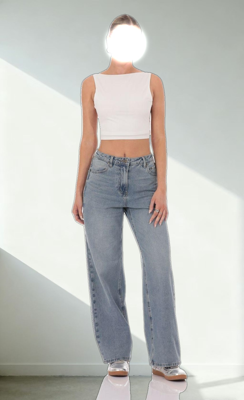 Floral Strap Open Back Top in White