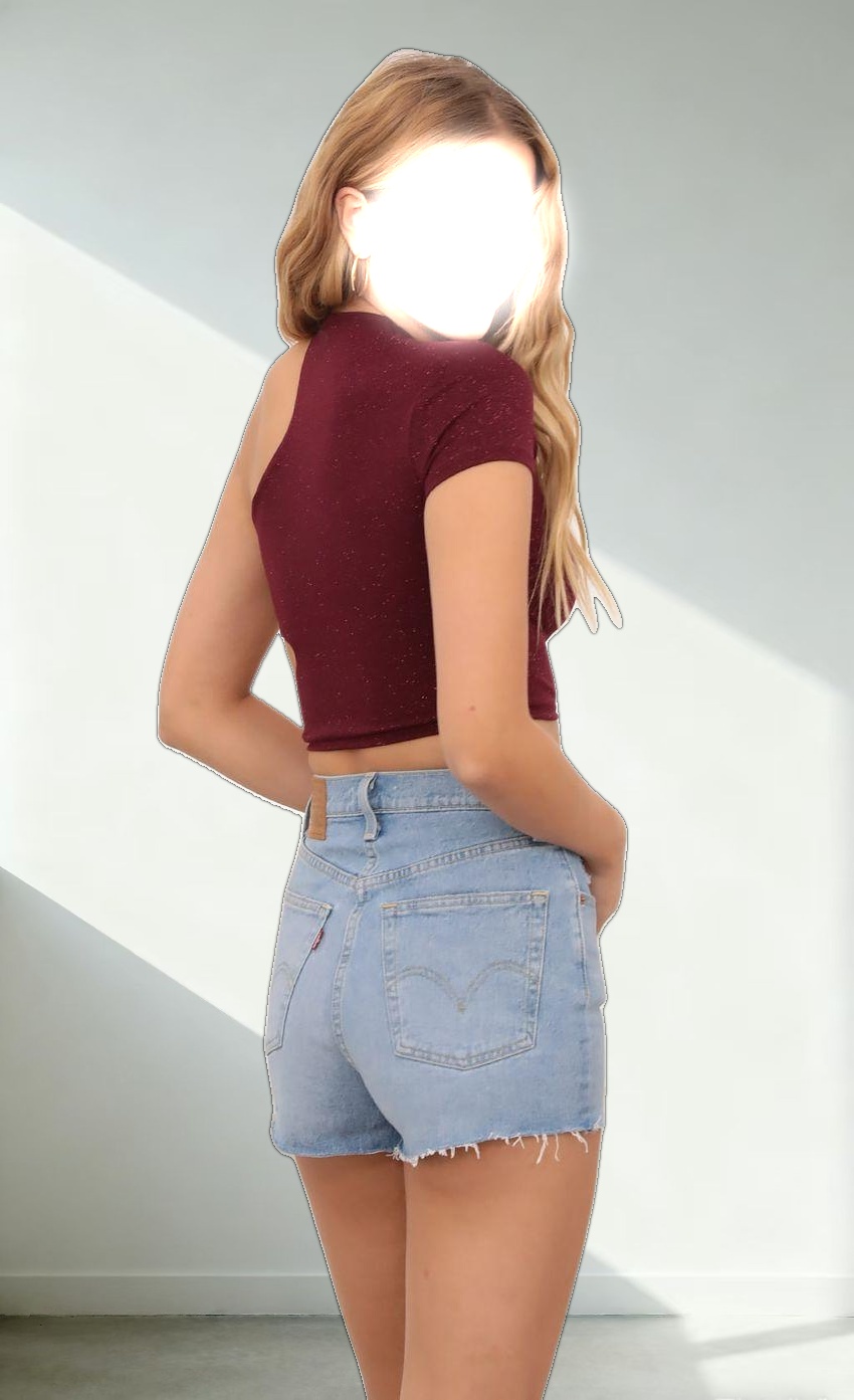 Tied Down Crop Top in Burgundy Shimmer