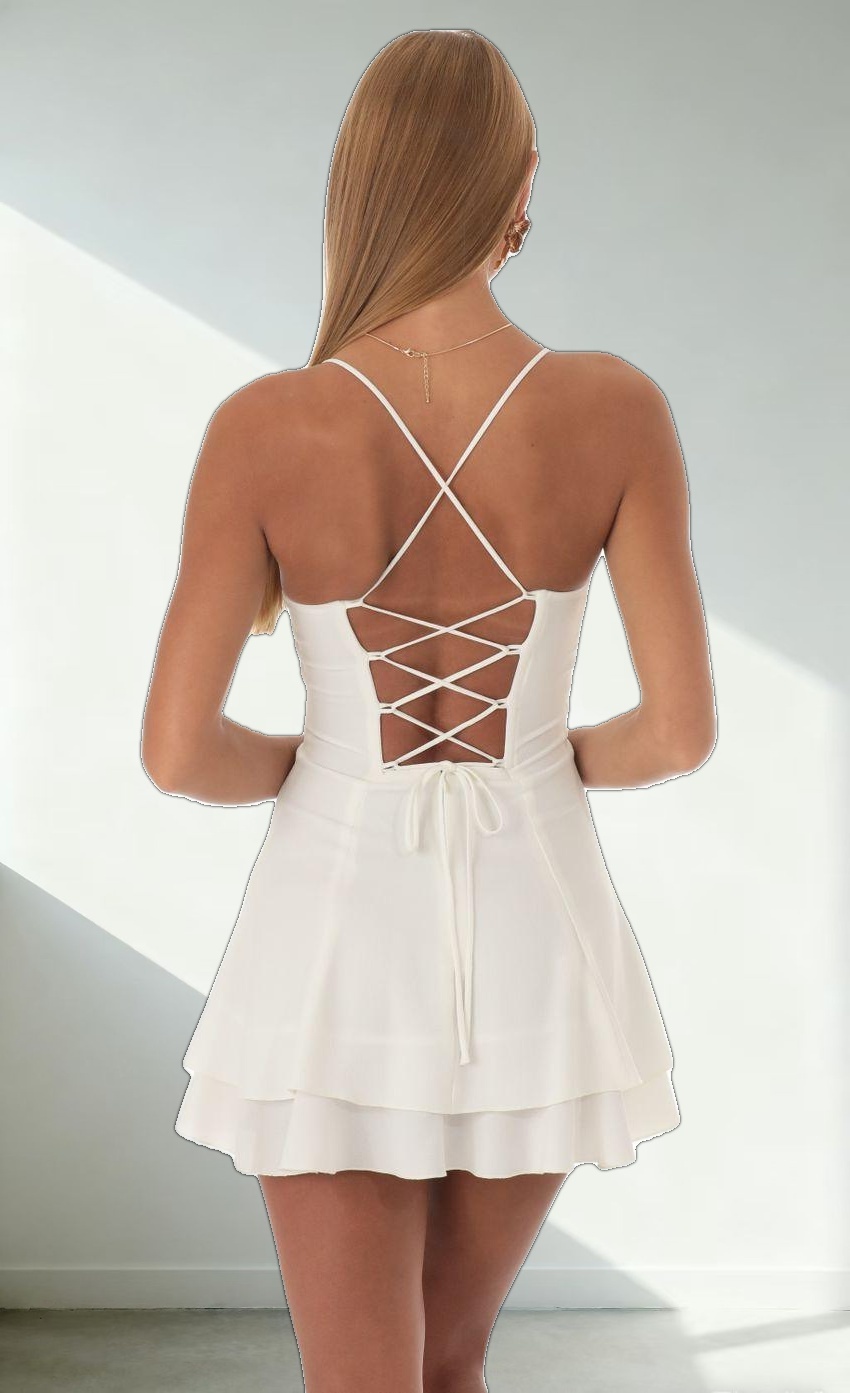 Crepe Dress in White