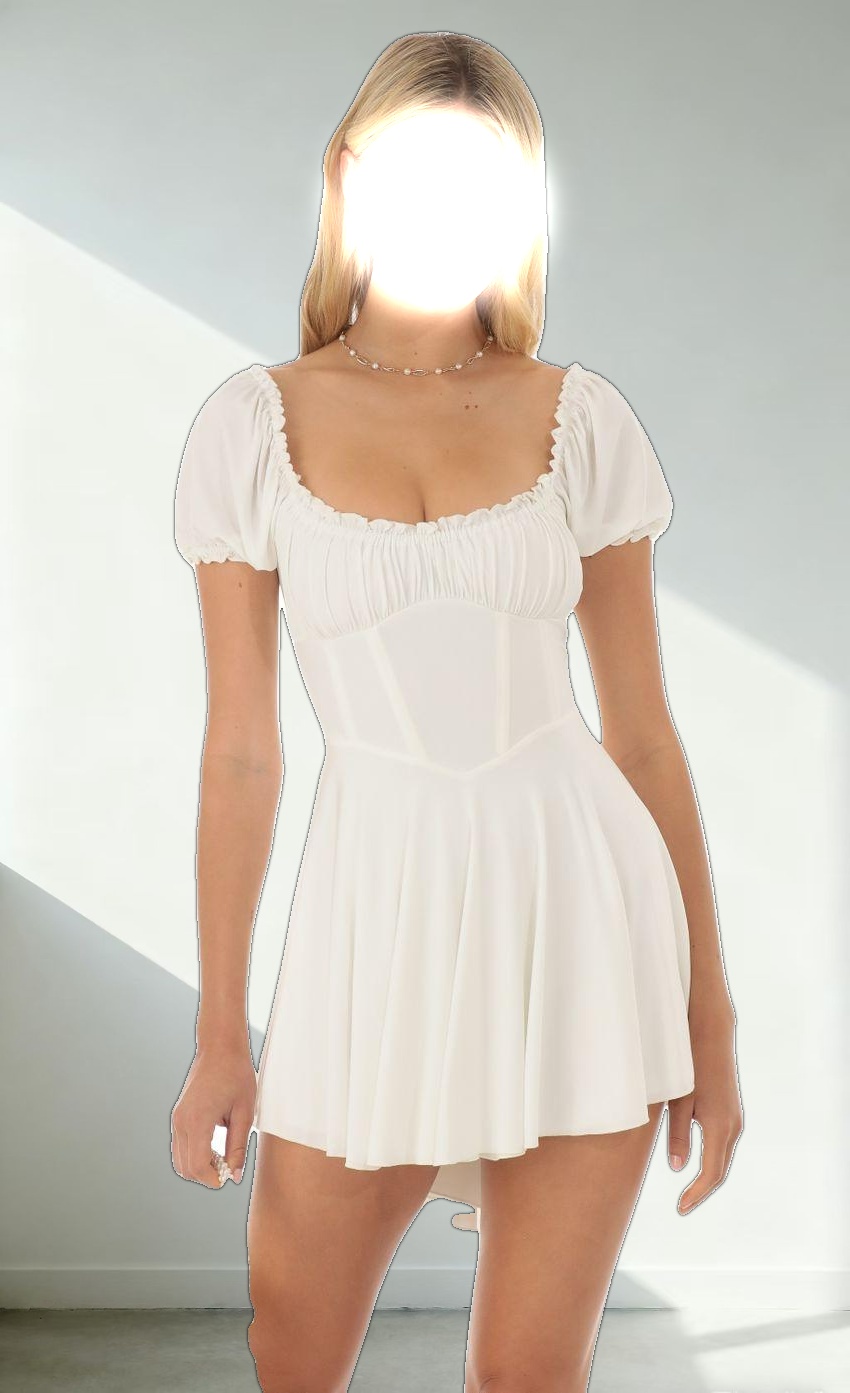 Corset Dress in White