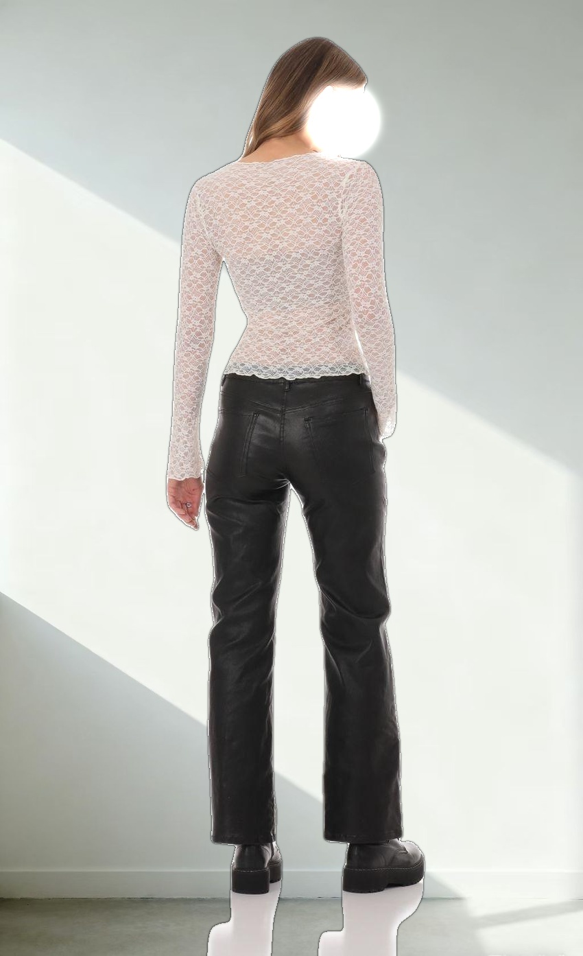 Pleather Jeans in Black