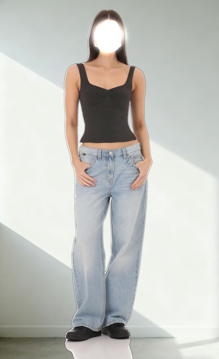 Side Slit Top in Black