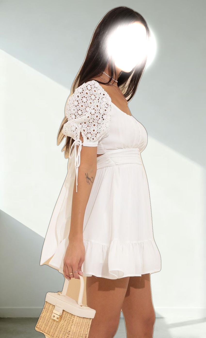 Baby Doll Dress in White