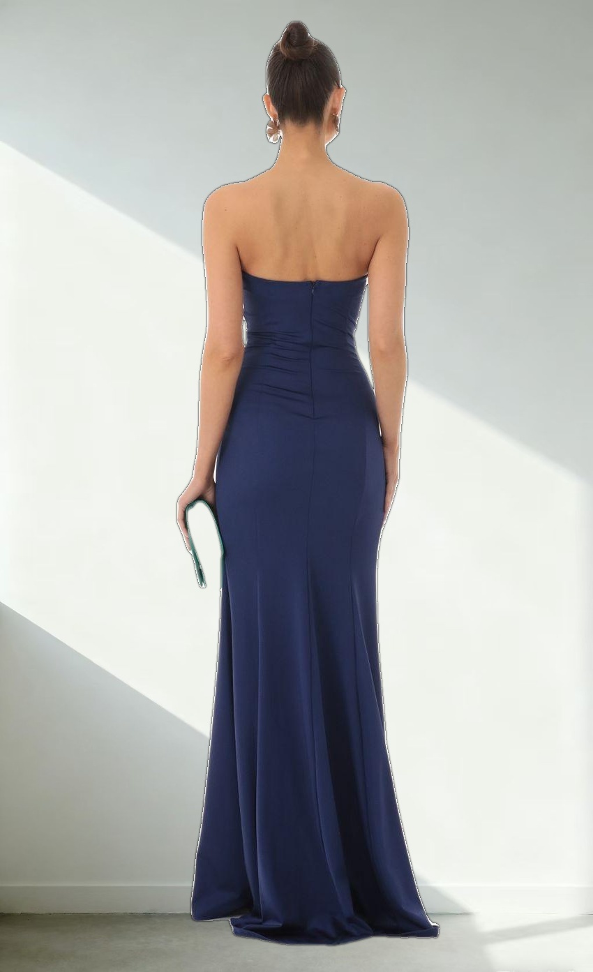 Strapless Maxi Dress in Navy
