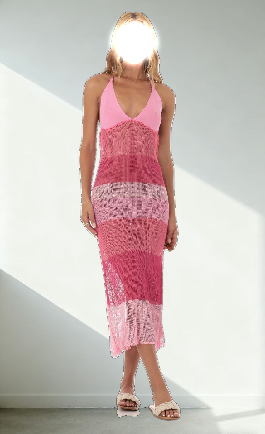 Crochet Dress in Pink