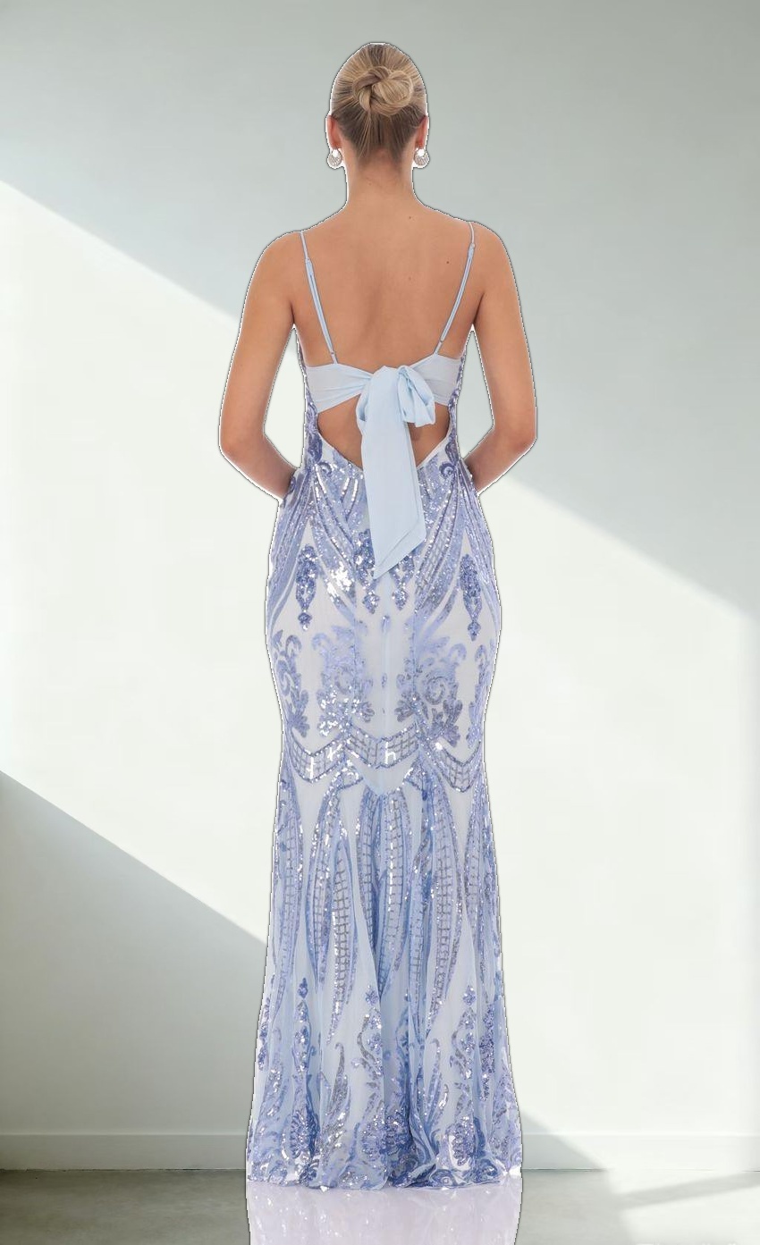 Sequin Mermaid Dress in Blue