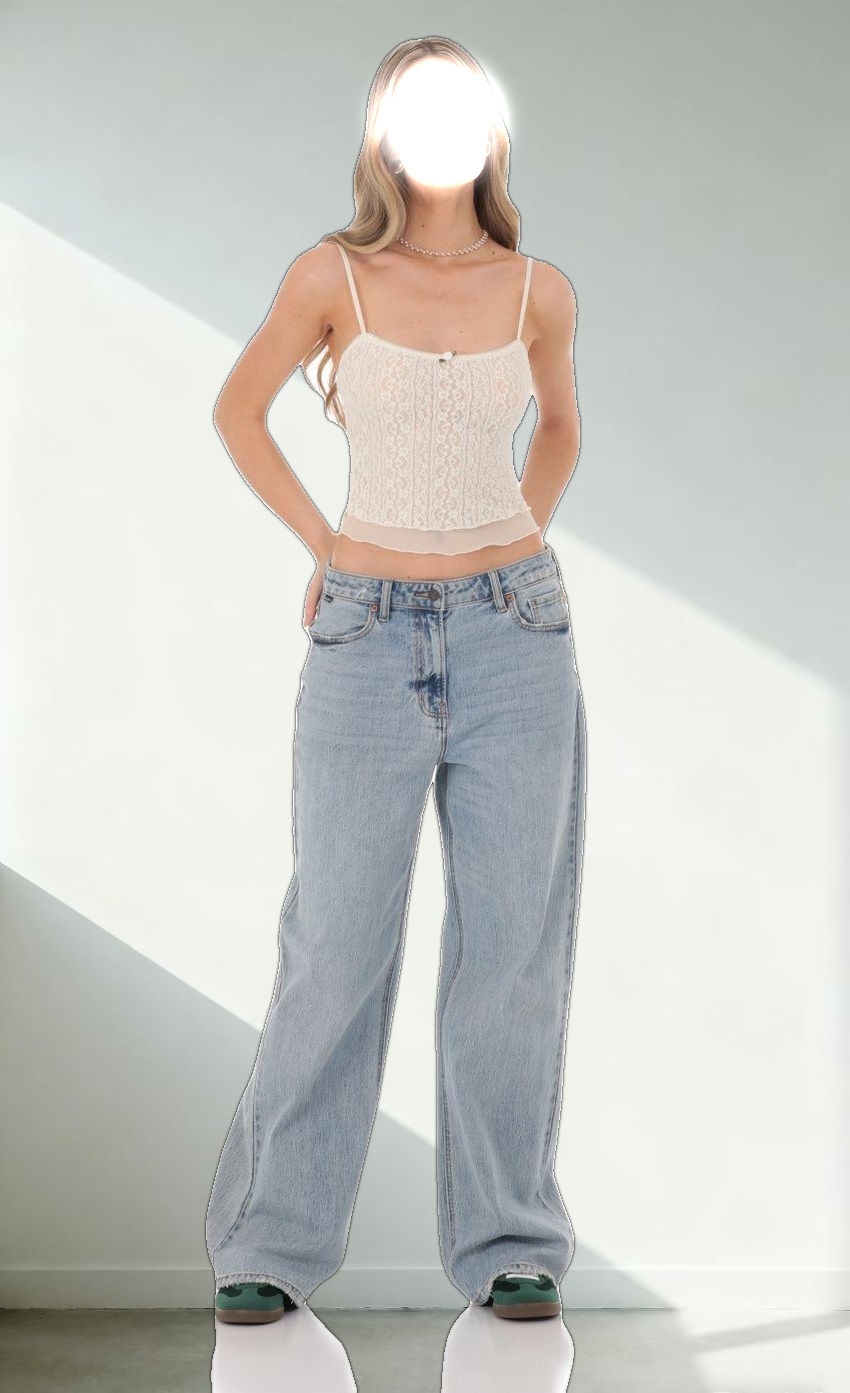 Textured Mesh Top in Ivory