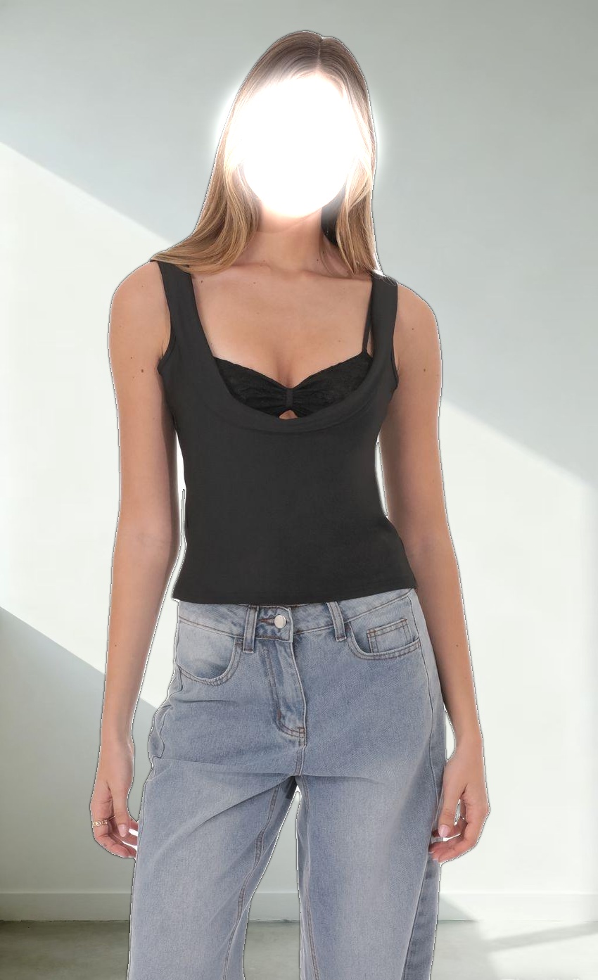 Two Piece Top in Black