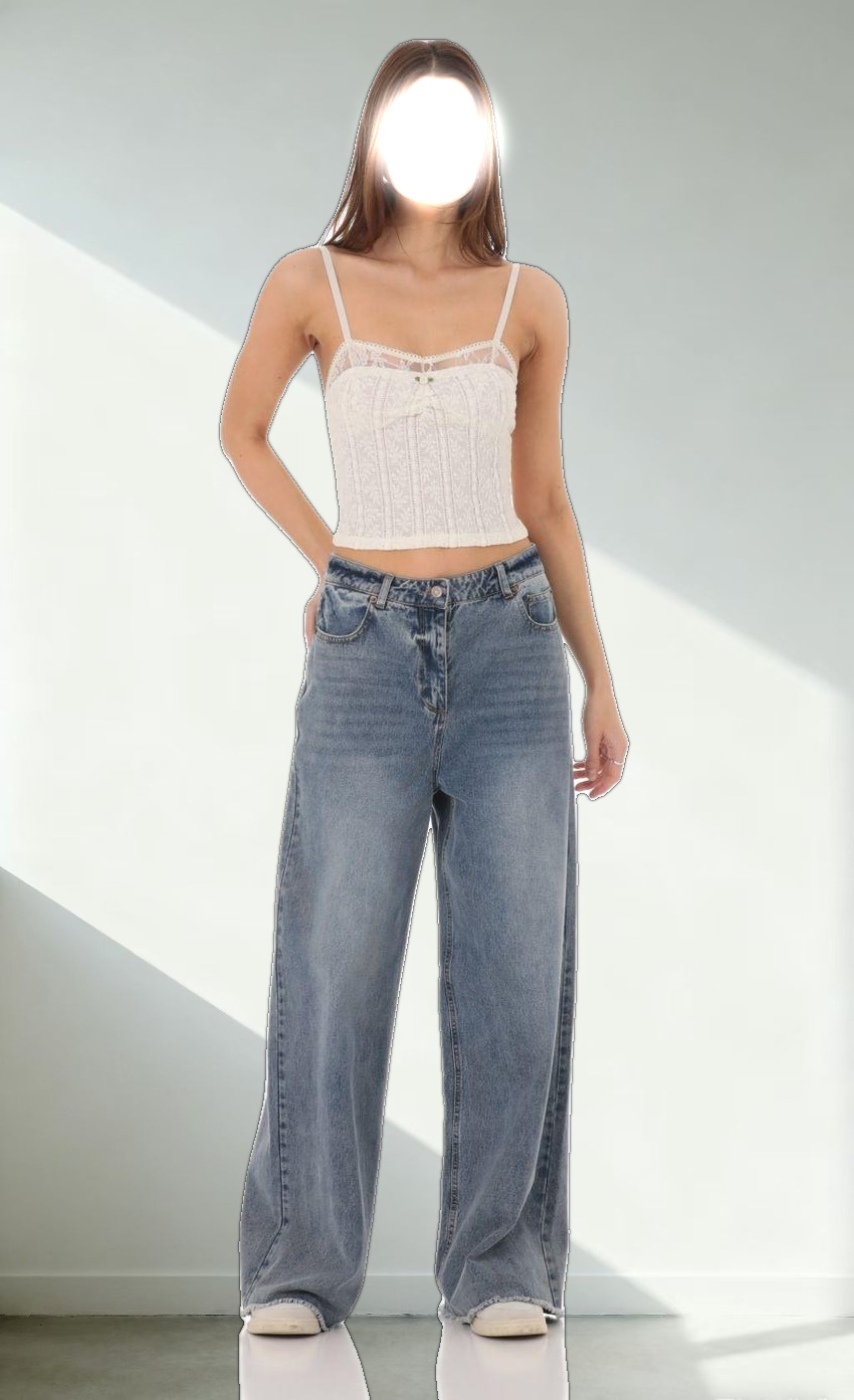 Textured Lace Top in Cream