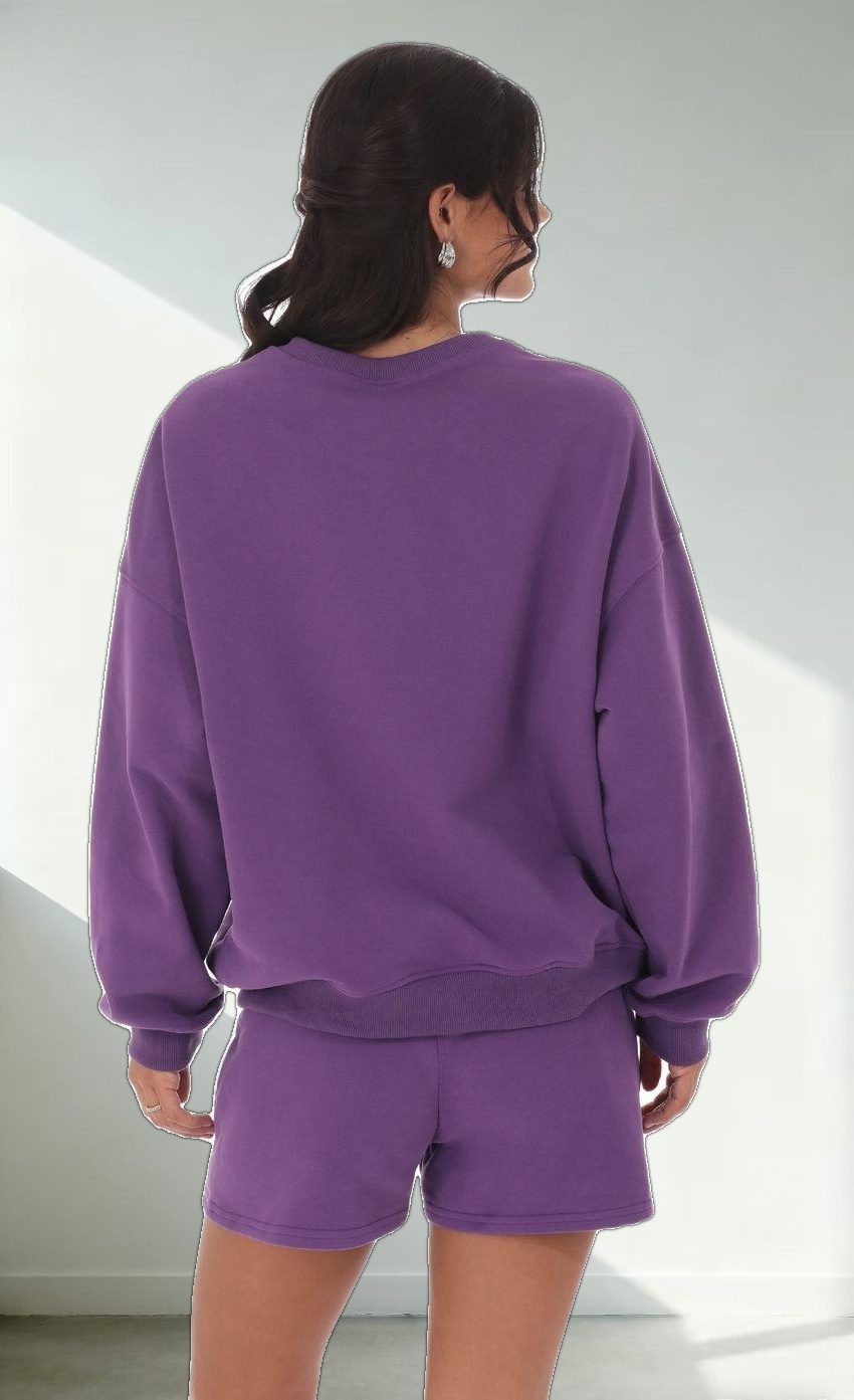 Fleece Jumper in Purple