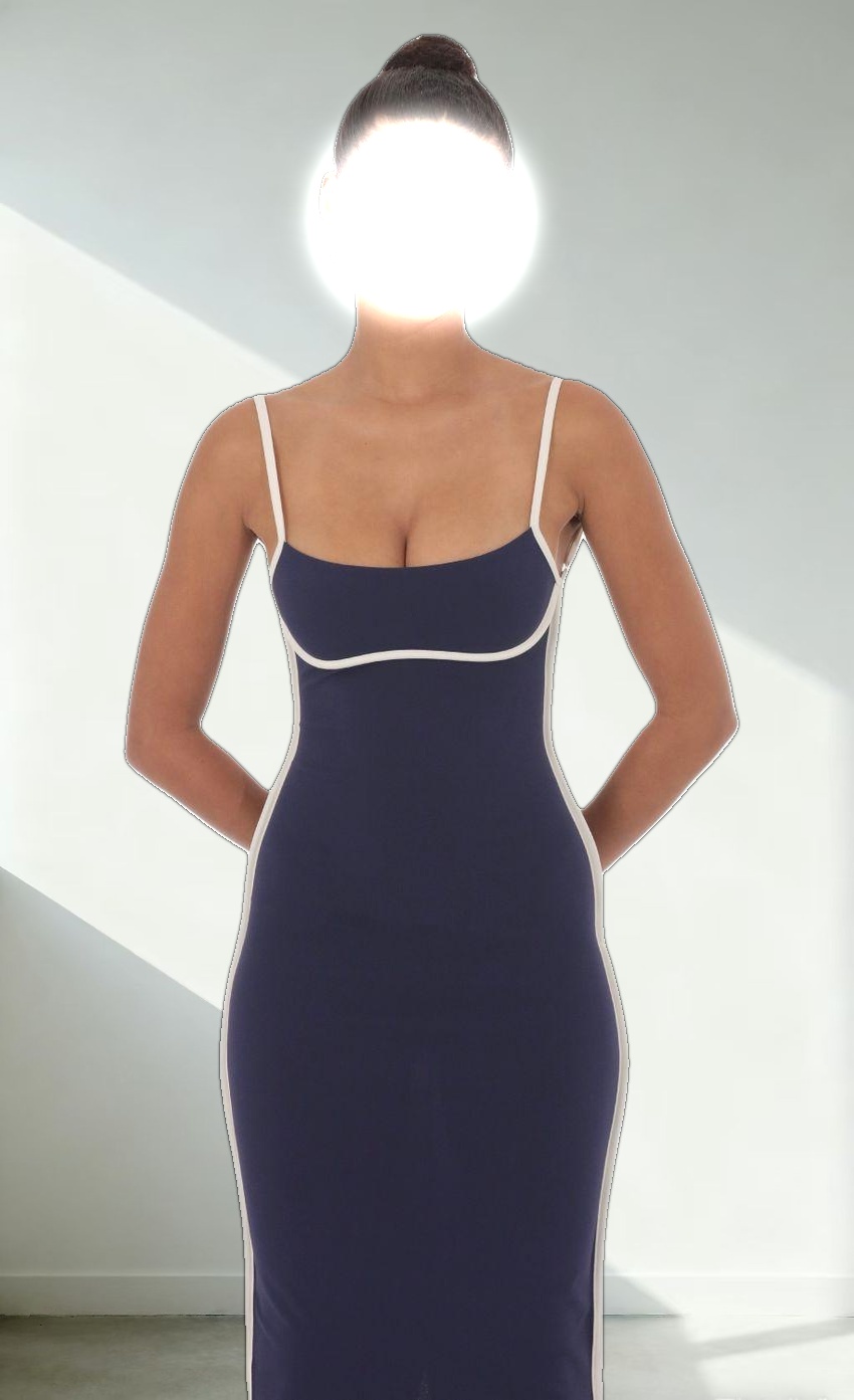 Outline Maxi Dress in Navy