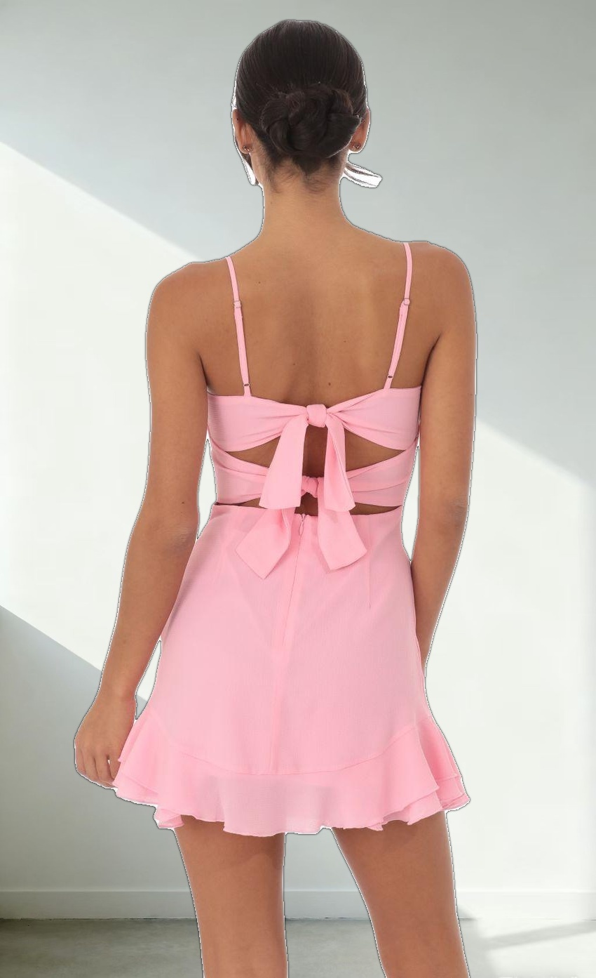 Ruffle Dress in Pink