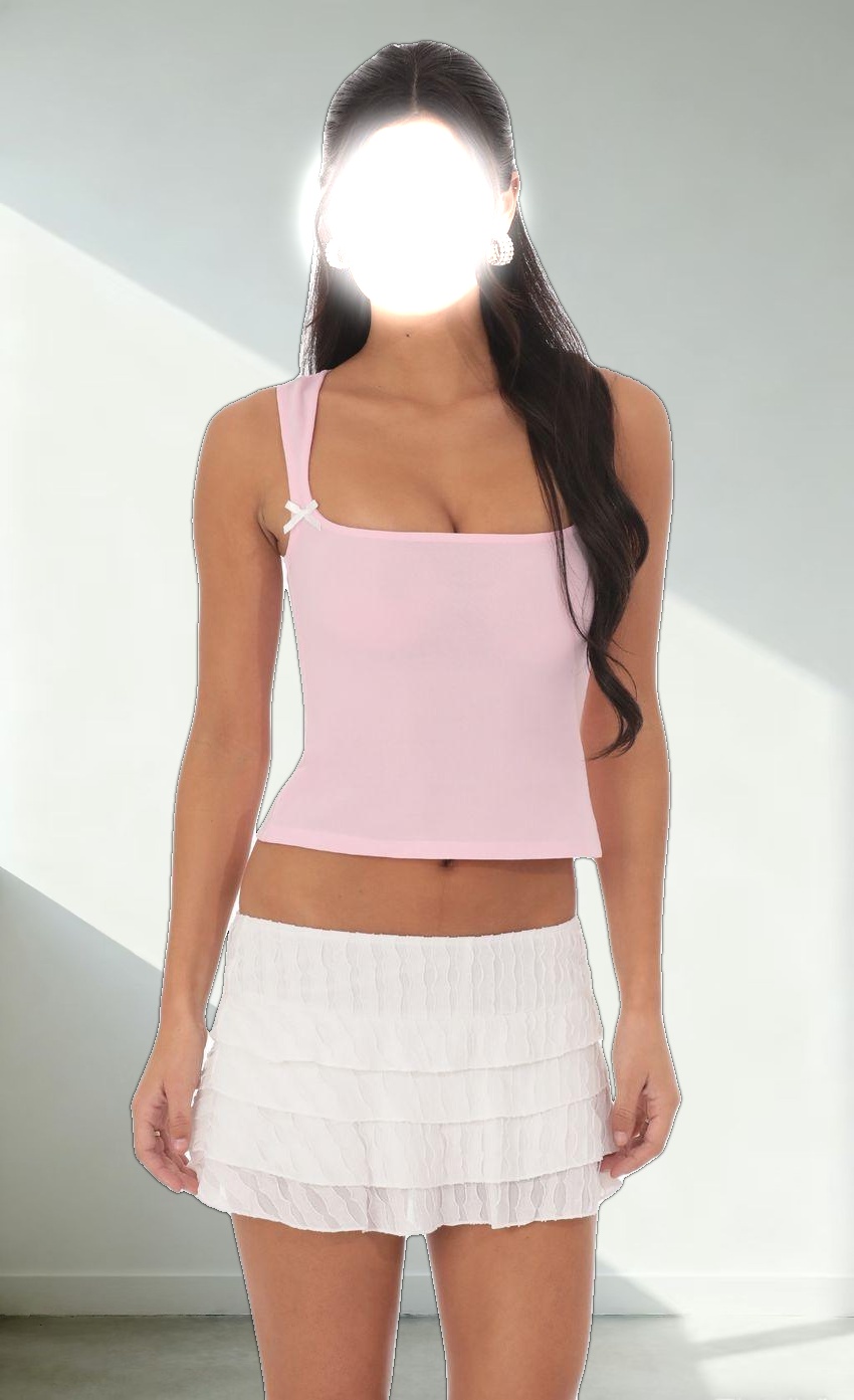 Double Bow Top in Pink